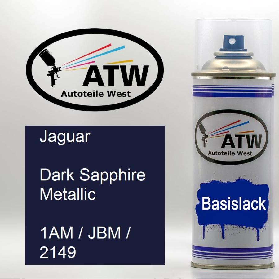 Jaguar, Dark Sapphire Metallic, 1AM / JBM / 2149: 400ml Sprühdose, von ATW Autoteile West.